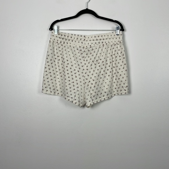 Madewell pajama shorts women bandana flower raw edge drawstring waist size large - Picture 4 of 7